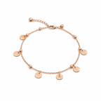 Classic Sunburst Disc Charm Link Anklet GWA-60