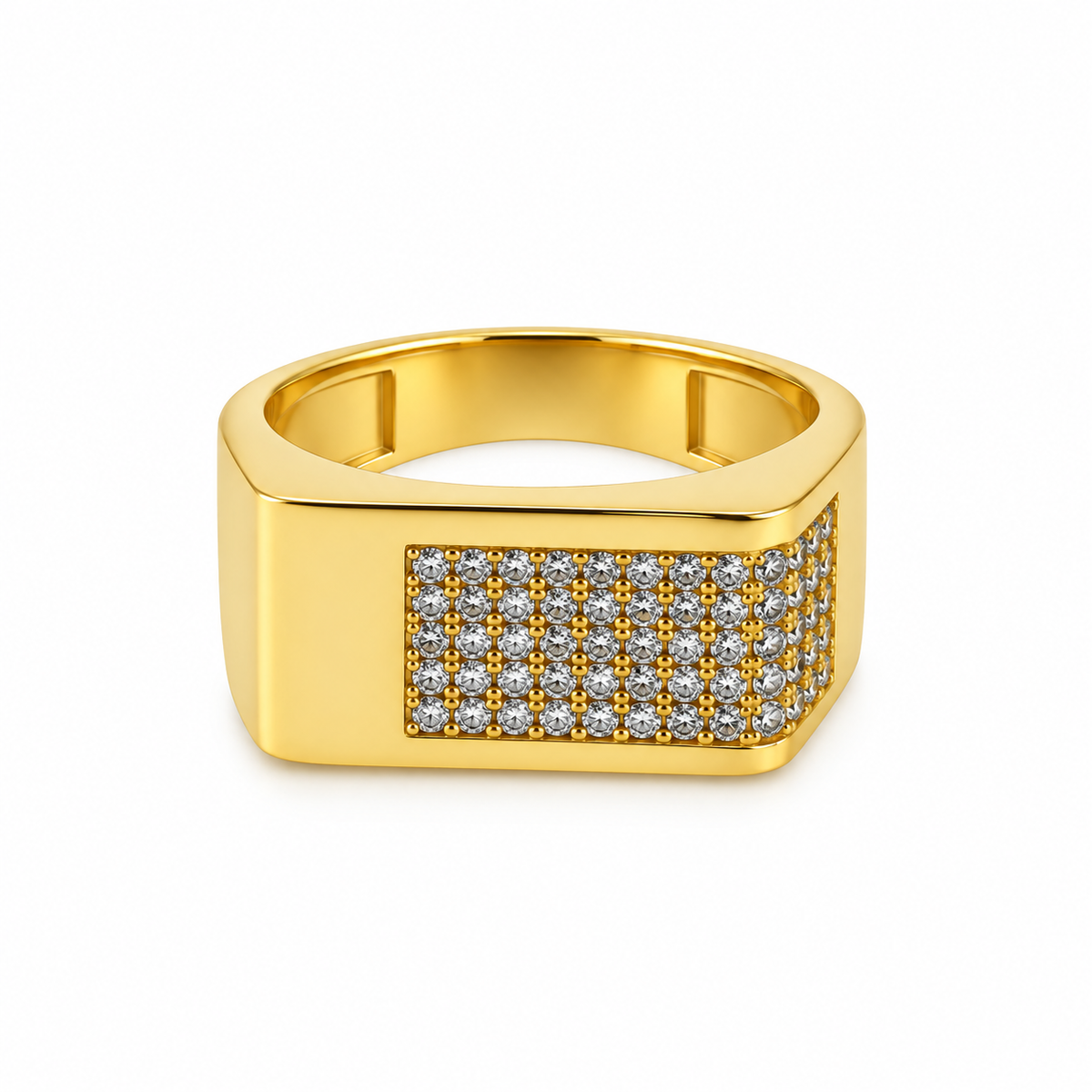Rectangular Stone Grid Men’s Ring GMR 51
