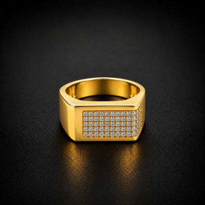 Rectangular Stone Grid Men’s Ring GMR 51