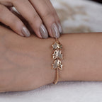 Shimmering Triple Butterfly Pave Wing Bolo Bracelet GWB-51