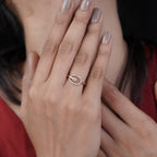 Classic Round Solitaire Open Loop Ring GWR-89