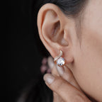 Flora Shine Solitaire Stud Earrings GWE -38
