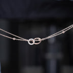 Interlocking Double Circle Dual Layer Anklet GWA-13