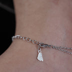 Tree of Life Halo Dual Layer Silver Anklet GWA-14