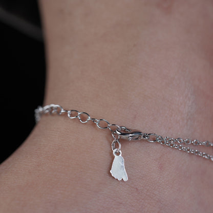 Tree of Life Halo Dual Layer Silver Anklet GWA-14