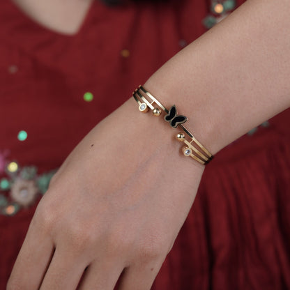 Modern Black Butterfly Dual Line Kada GWK -26
