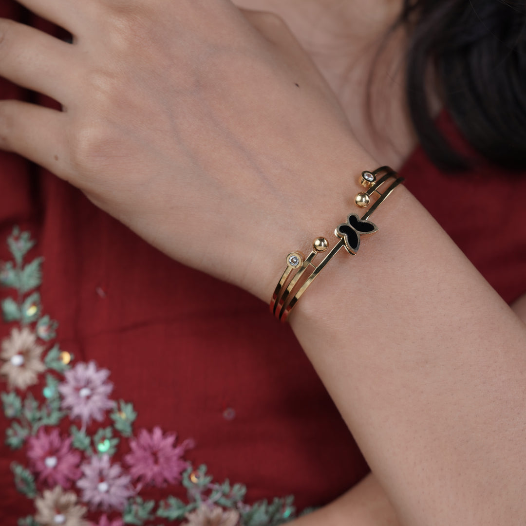 Modern Black Butterfly Dual Line Kada GWK -26