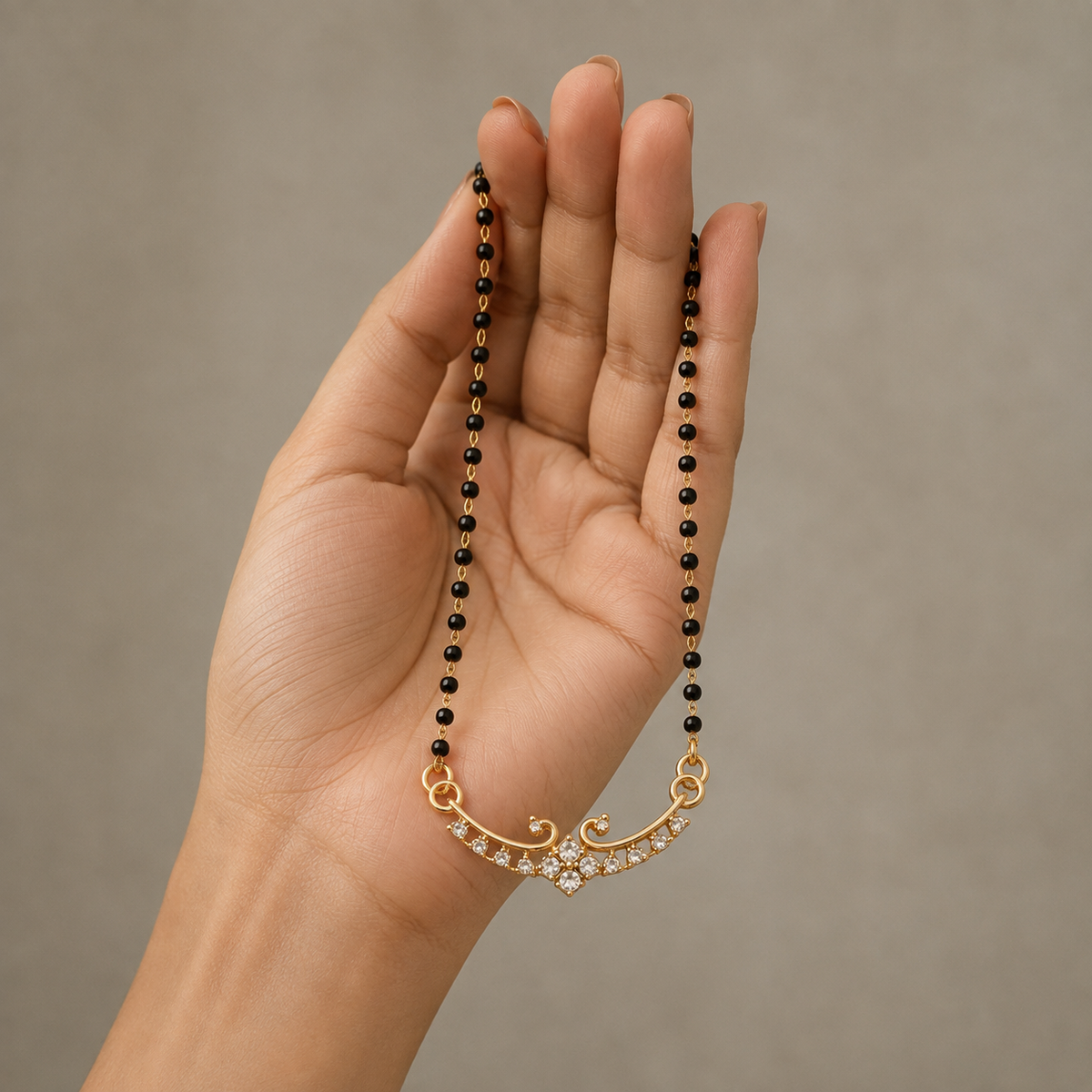 Serena Swirl Crystal Women’s Mangalsutra GWM 39