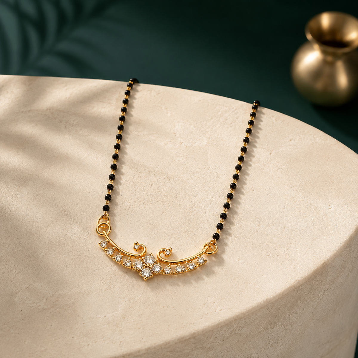 Serena Swirl Crystal Women’s Mangalsutra GWM 39