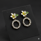 Flora Bloom Pearl Hoop Earrings GWE -133