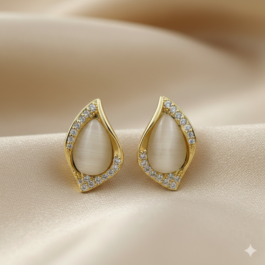 Classic Water Drop Opal Stud Earrings GWE -142