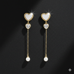 Trishna Shell Heart Pearl Drops GWE -87
