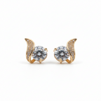 Flora Shine Solitaire Stud Earrings GWE -38