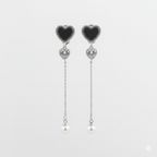 Trishna Heart Pearl Drop Earrings GWE -85