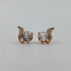 Flora Shine Solitaire Stud Earrings GWE -38