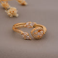 Modern Marquise Leaf & Teardrop Halo Wrap Ring GWR-1