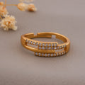 Triple Row Shimmering Pave Adjustable Ring GWR-3